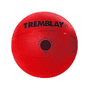 Svėrimo rutulys TREMBLAY Medicininis kamuolys 4kg D23cm Raudonas skirtas mėtymui