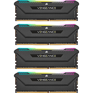 Corsair DDR4 — 32 ГБ — 3200 — CL — 16 — Quad-Kit, RAM (черный, CMH32GX4M4E3200C16, Vengeance RGB PRO SL)