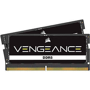 Corsair DDR5 - 64GB - 4800 - CL - 40 - Dvigubas rinkinys - SO-DIMM - Vengeance, juodas