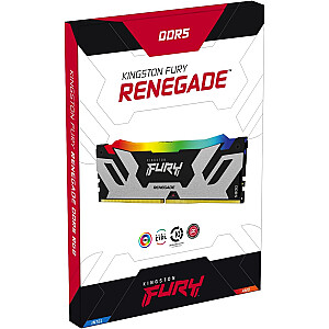 Kingston FURY DDR5 16 ГБ — 6800 — CL — 36 — одиночный комплект — DIMM, KF568C36RSA-16, Fury Renegade RGB, XMP, черный