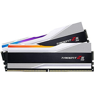 G.Skill DDR5 32GB – 8000 – CL – 38 – Dvigubas rinkinys – DIMM – F5-8000J3848H16GX2-TZ5RS, Trident Z5 RGB, XMP, sidabrinė/juoda