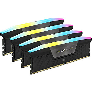 „Corsair“ 192 GB DDR5-5200 atminties rinkinys (juodas, CMH192GX5M4B5200C38, „Vengeance RGB“, XMP)