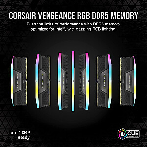 Комплект Corsair 48 ГБ DDR5-5200, память (черный, CMH48GX5M2B5200C38, Vengeance RGB, XMP)
