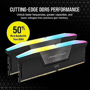 Комплект Corsair 48 ГБ DDR5-5200, память (черный, CMH48GX5M2B5200C38, Vengeance RGB, XMP)