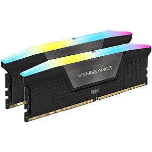 „Corsair“ 48 GB DDR5-7000 atminties rinkinys (juodas, CMH48GX5M2B7000C40, „Vengeance RGB“, XMP)