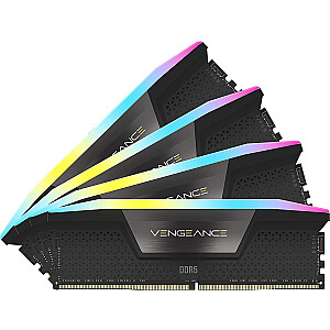 „Corsair“ 64 GB DDR5-6200 atminties rinkinys (juodas, CMH64GX5M4B6200C32, „Vengeance RGB“, XMP)