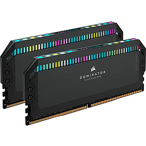 Corsair DDR5 – 32GB – 7200 – CL – 34 (2x 16GB), dvigubas komplektas, RAM (juoda, CMT32GX5M2X7200C34, Dominator Platinium, INTEL XMP)