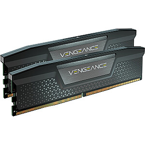 „Corsair DDR5“ – 64 GB – 6000 – CL – 30 (2 x 32 GB), dvigubas komplektas, RAM (juoda, CMK64GX5M2B6000C30, „Vengeance“, INTEL XMP)