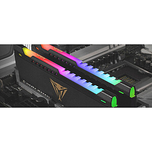 „Patriot DDR4“ – 16 GB – 4133 – CL – 19 (2 x 8 GB), dvigubas rinkinys, RAM (juoda, PVSR416G413C9K, „Viper Steel RGB“, INTEL XMP)