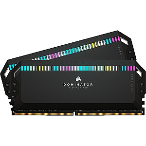 Corsair DDR5 – 64GB – 6800 – CL – 40 (2x 32GB), dvigubas komplektas, RAM (juoda, CMT64GX5M2B6800C40, Dominator Platinum RGB, INTEL XMP)