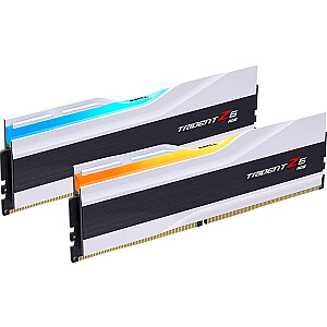 G.Skill DDR5 – 48 GB – 7600 – CL – 38 (2x 24 GB) dvigubas komplektas, RAM (balta, F5-7600J3848F24GX2-TZ5RW, Trident Z5 RGB, INTEL XMP)