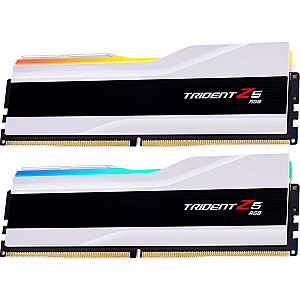 G.Skill DDR5 – 64 GB – 6000 – CL – 34 (2x 32 GB) dvigubas komplektas, RAM (balta, F5-6000J3636F32GX2-TZ5RW, Trident Z5 RGB, INTEL XMP)