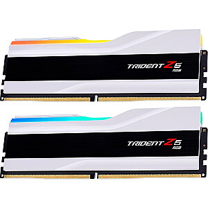 G.Skill DDR5 — 64 ГБ — 6000 — CL — 34 (2x 32 ГБ) двойной комплект, ОЗУ (белый, F5-6000J3636F32GX2-TZ5RW, Trident Z5 RGB, INTEL XMP)