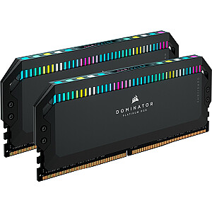 Corsair DDR5 - 32 GB - 6000 - CL - 30 (2x 16 GB), dvigubas komplektas, RAM (juoda, CMT32GX5M2B6000C30, Dominator Platinium, INTEL XMP)