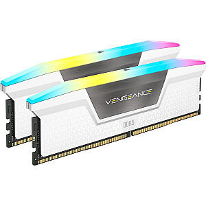 Corsair DDR5 - 32 GB - 6400 - CL - 32 (2x 16 GB), dvigubas komplektas, RAM (balta, CMH32GX5M2B6400C32W, Vengeance RGB, INTEL XMP)
