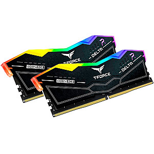 Team Group DDR5 – 48 GB – 7600 – CL – 36 (2x 24 GB) dvigubas komplektas, RAM (juoda, FF3D548G7600HC36EDC01, Delta RGB, INTEL XMP)
