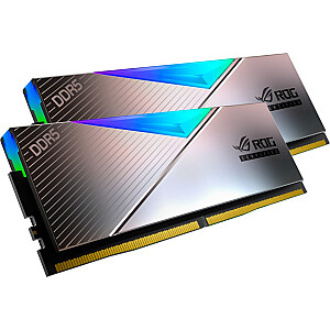 ADATA DDR5 — 32 ГБ — 6600 — CL — 32 (2x 16 ГБ), двойной комплект, ОЗУ (серебристый, AX5U6600C3216G-DCLARROG, Lancer RGB, INTEL XMP, сертификат ROG)