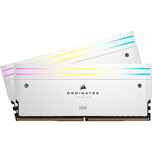 Corsair DDR5 — 32 ГБ — 7200 — CL — 34 (2x 16 ГБ), двойной комплект, ОЗУ (белый, CMP32GX5M2X7200C34W, Dominator Titanium, INTEL XMP)