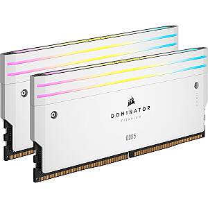 Corsair DDR5 - 32 GB - 7200 - CL - 34 (2x 16 GB), dvigubas komplektas, RAM (balta, CMP32GX5M2X7200C34W, Dominator Titanium, INTEL XMP)