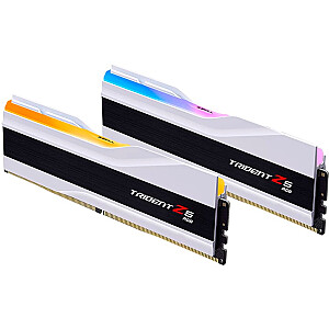 G.Skill DDR5 – 48 GB – 8200 – CL – 40 (2x 24 GB) dvigubas komplektas, RAM (balta, F5-8200J4052F24GX2-TZ5RW, Trident Z5 RGB, INTEL XMP)