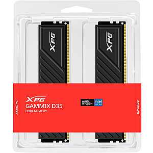 ADATA DDR4 – 64 GB – 3600 – CL-18 (2x 32 GB), dvigubas rinkinys, RAM (juoda, AX4U360032G18I-DTBKD35, XPG Gammix D35, INTEL XMP)