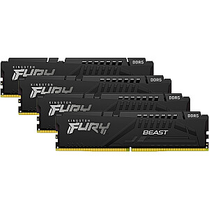 Kingston Fury Beast Black 128GB [4x32GB, 5200MHz DDR5 CL40 DIMM]