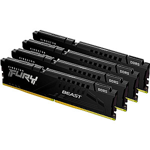 Kingston Fury Beast Black 128GB [4x32GB, 5200MHz DDR5 CL40 DIMM]