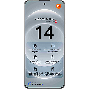 Xiaomi 14 Ultra 6,73 colio, dvi SIM kortelės, 5G, USB Type-C, 16 GB, 512 GB, 5000 mAh, balta