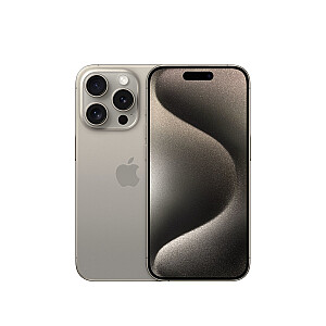 Apple iPhone 15 Pro, 15,5 cm (6,1 colio), dvi SIM kortelės, iOS 17, 5G, USB Type-C, 256 GB, titano