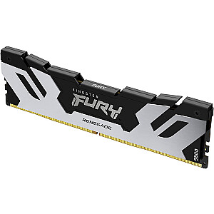 Kingston FURY DDR5 16GB - 7200 - CL - 38 - Vienas rinkinys - DIMM, KF572C38RS-16, Fury Renegade Silver, XMP, juoda / sidabrinė