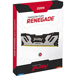 Kingston FURY DDR5 16 ГБ — 7200 — CL — 38 — одиночный комплект — DIMM, KF572C38RS-16, Fury Renegade Silver, XMP, черный/серебристый