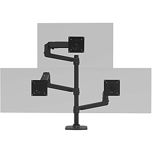 Ergotron LX Dual Monitor Arm, крепление для монитора (черный)