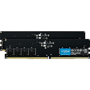 Crucial DDR5 — 64 ГБ — 5600 — CL — 46 (2x 32 ГБ) двойной комплект, ОЗУ (черный, CT2K32G56C46U5, INTEL XMP, AMD EXPO)