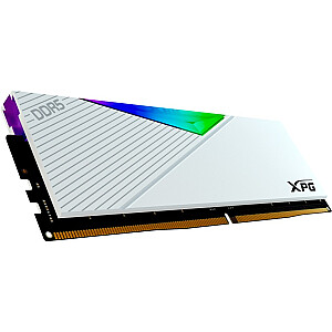 ADATA DDR5 - 64 GB - 6400 - CL - 32 (2x 32 GB), dvigubas komplektas, RAM (balta, AX5U6400C3232G-DCLARWH, Lancer RGB, INTEL XMP)