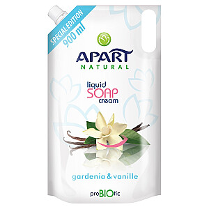 APART NATURAL Prebiotic Refill сливочное жидкое мыло Гардения и Ваниль 900мл