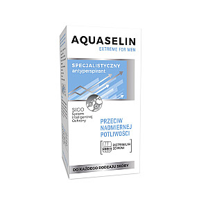 AQUASELIN Extreme For Men specializuotas antiperspirantas nuo padidėjusio prakaitavimo 50ml