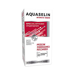 AQUASELIN Intensive moteriškas specializuotas antiperspirantas nuo padidėjusio prakaitavimo 50ml