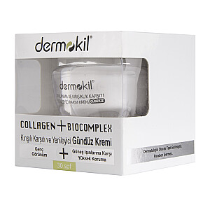 DERMOKIL Collagen+Biocomplex SPF30 dieninis veido kremas nuo raukšlių 50 ml