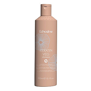 ECHOSLINE Keratin Veg plaukus atstatantis šampūnas 300ml