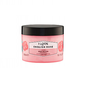 I LOVE Scented Body Butter drėkinamasis kūno aliejus English Rose 300ml