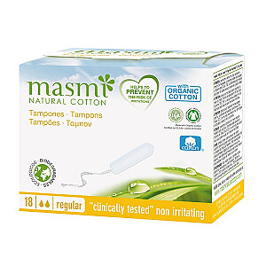 MASMI Tampons Тампоны из органического хлопка Regular 18 шт. 