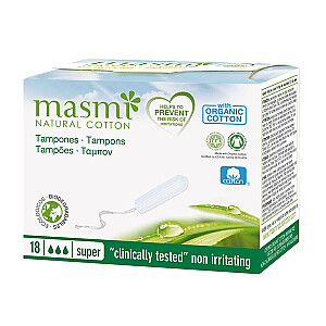 MASMI Tampons Тампоны из органического хлопка Супер 18 шт.