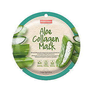 PUREDERM Aloe Collagen Mask Lakštinė kaukė su alijošiumi 18g