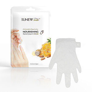 SUNEWMED Nourishing Hand Cream Mask регенерирующая и увлажняющая маска для рук в виде перчаток из миндаля и маточного молочка 