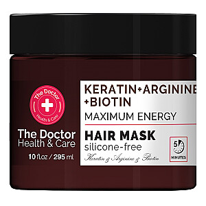 THE DOCTOR Health & Care stiprinanti plaukų kaukė Keratin + Arginine + Biotin 295ml