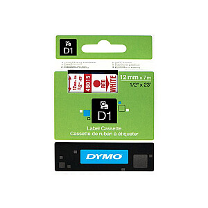 Dymo Schriftband 45015 White Red (S0720550)