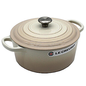 Le Creuset Signature Roaster round 22cm Meringue creme (21177227164430)