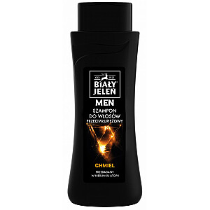 WHITE DEER Hipoalerginis vyrų plaukų šampūnas nuo pleiskanų su stiprinančiu apynių ekstraktu 300ml
