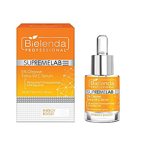 BIELENDA PROFESSIONAL SupremeLab Energy Boost 5% aliejus Tetra-Vit C serumas 5% olejowe tetra-Vit C serumas 15 ml