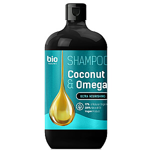 BIO NATURELL Shampoo Ultra Nourishing шампунь для волос с кокосовым маслом и омега 946мл